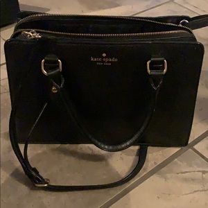 Black leather Kate spade bag